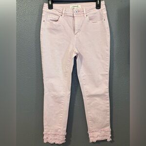 Charlie Women's Pink Frayed Hem Pants size 4